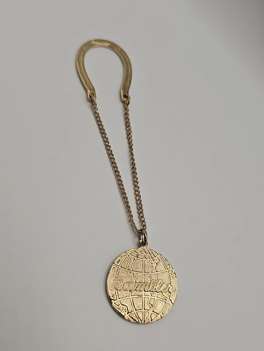 Vintage Nash Rambler Gold-Tone Globe Charm Globe Logo